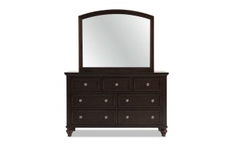 Portsmouth Cherry 7 Drawer Dresser & Mirror