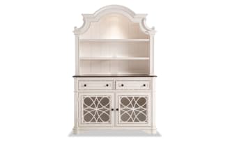 Scarlett 2 Piece White & Oak China Cabinet