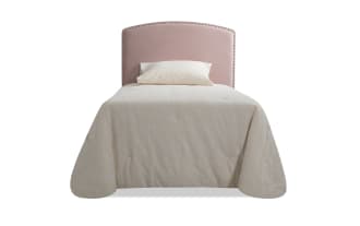 Isabella Twin Pink Upholstered Panel Headboard