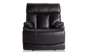 Touchdown Black Faux Leather Power Recliner