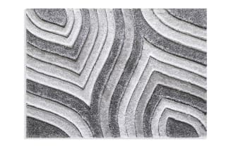Swirls 5' x 8' Gray Abstract Rug
