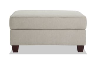 Laurel Beige Storage Ottoman