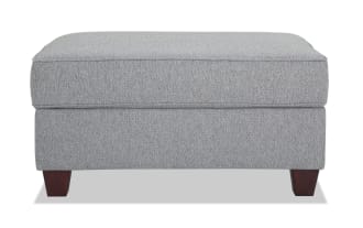 Laurel Gray Storage Ottoman