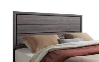 Joss Queen Gray Panel Bed