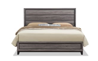 Joss Queen Gray Panel Bed