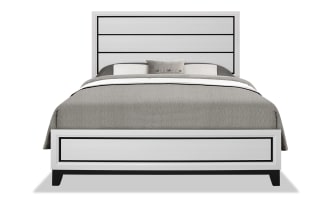 Joss Queen White Panel Bed
