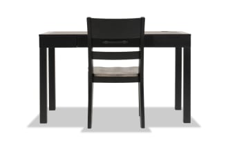 Fusion Black & Gray Desk with Drawer & Chair