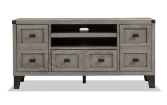 Wentworth 54'' Gray Fully Assembled Storage TV Stand