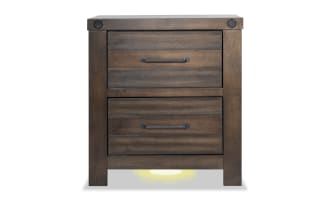 Sonoma Brown 2 Drawer Nightstand