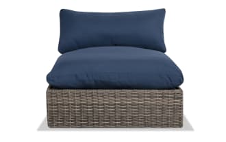 Dream Navy Wicker Outdoor Armless Chair