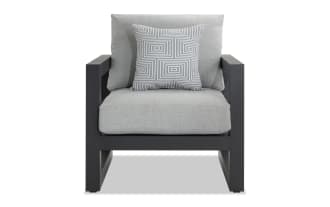Glam Gray Aluminum Outdoor Chair
