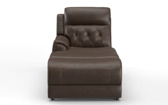 Canyon Walnut Left Arm Facing Power Reclining Chaise with Power Headrest