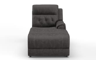 Canyon Gray Right Arm Facing Power Reclining Chaise with Power Headrest