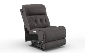 Canyon Gray Armless Power Recliner with Power Headrest