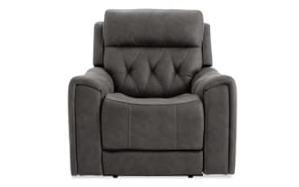 Canyon Gray Power Recliner with Power Headrest