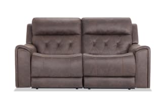 Canyon Walnut 70" Power Reclining Loveseat with Power Headrest