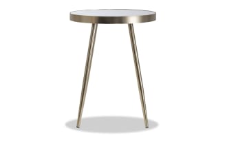 Amari Mirrored Round End Table