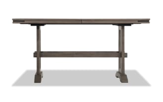 Hudson Gray Extendable Counter Height Trestle Dining Table