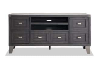 Wentworth 54'' Black Fully Assembled Storage TV Stand