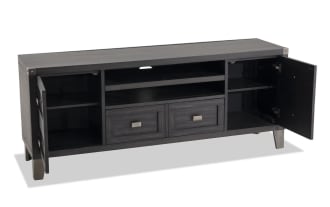 Wentworth 64'' Black Fully Assembled Storage TV Stand