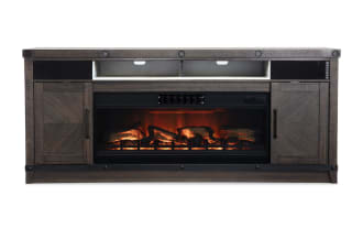 Sonoma 74.6'' Espresso Fully Assembled Electric Fireplace and TV Stand