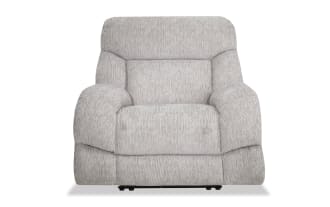 Everest Light Gray Power Recliner with Power Headrest