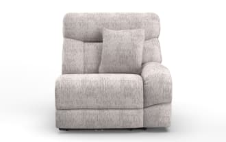 Everest Light Gray Right Arm Facing Power Recliner with Power Headrest