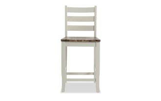 Sawyer Gray & Natural Ladder Back Counter Height Stool