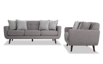 Bettie Gray 86'' Sofa & 65'' Loveseat