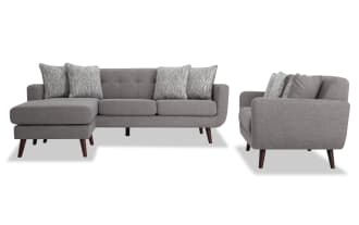 Bettie Gray 86'' Chofa & 65'' Loveseat