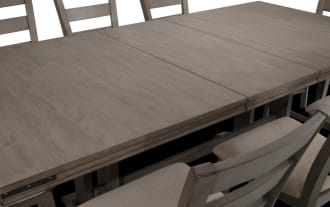 Hudson 9 Piece Gray & Beige Upholstered Extendable Counter Height Dining Set