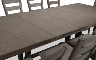 Hudson 11 Piece Gray & Beige Upholstered Extendable Counter Height Dining Set