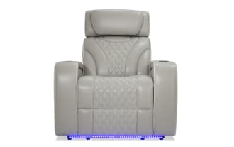 Premier Pearl Leather Power Recliner with Power Headrest