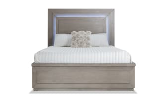 Cosmopolitan Queen Gray Storage Platform Bed