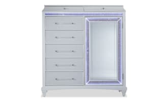 Glamour White 7 Drawer Wardrobe