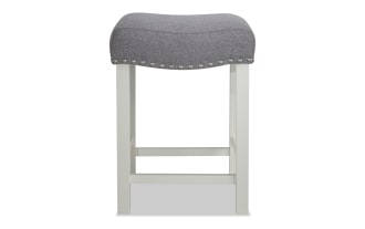 Sofia Gray & White Backless Counter Height Stool