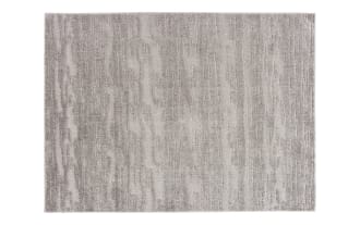 Chalk & Light Gray 5' x 7' Solid Shag Rug