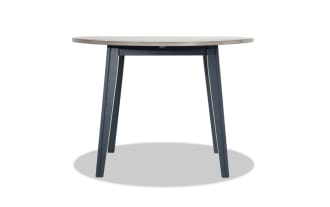 Blake Graphite & Gray Round Drop Leaf Dining Table