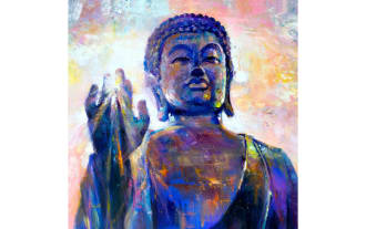 Blue Buddha Gallery Wrapped Wall Art