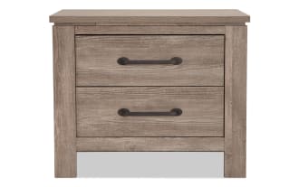 Savannah Brown 2 Drawer Nightstand