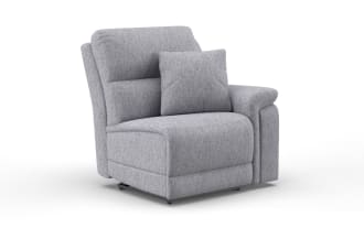 Renegade Gray Right Arm Facing Power Recliner with USB Port