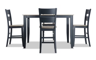 Blake 5 Piece Graphite & Gray Extendable Counter Height Dining Set