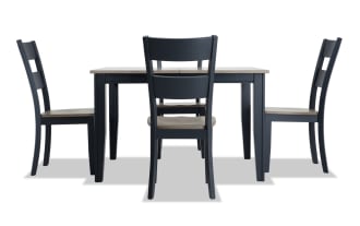 Blake 5 Piece Graphite & Gray Extendable Dining Set