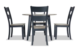 Blake 5 Piece Round Extendable Dining Set