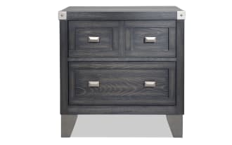 Wentworth Black 2 Drawer Nightstand