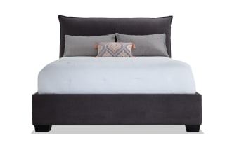 Dream Queen Gray Upholstered Platform Bed