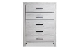 Calvin White 5 Drawer Chest