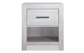Calvin White Nightstand with Drawer