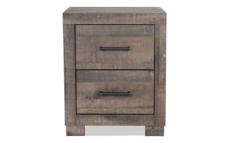 Foundry Brown 2 Drawer Nightstand