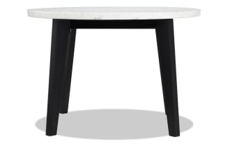 Elm Espresso & Marble Round Dining Table